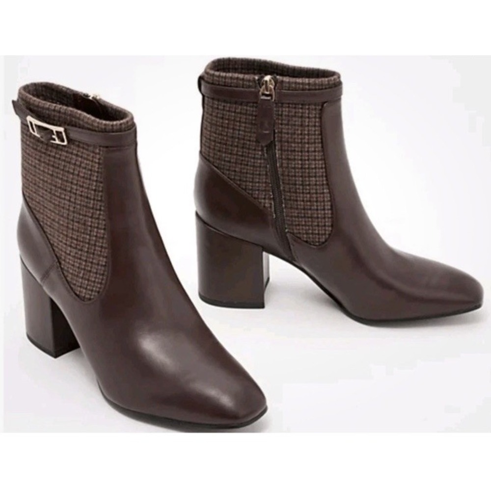 Franco Sarto Tribute Women's Brown Size 9  Block Heel Ankle Boots